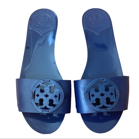 Tory Burch Miller Navy Sea Slides Style 35172